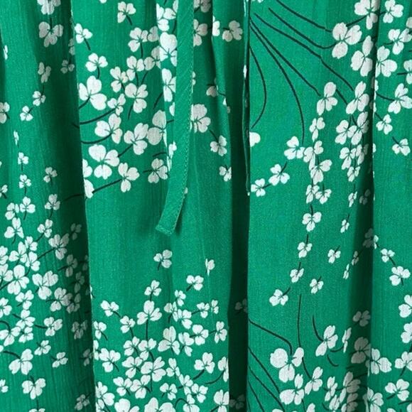 BA&SH Paris Robe OGAIA Green & White Floral Mini Dress 3/4 Sleeves sz M NWOT - Picture 6 of 14